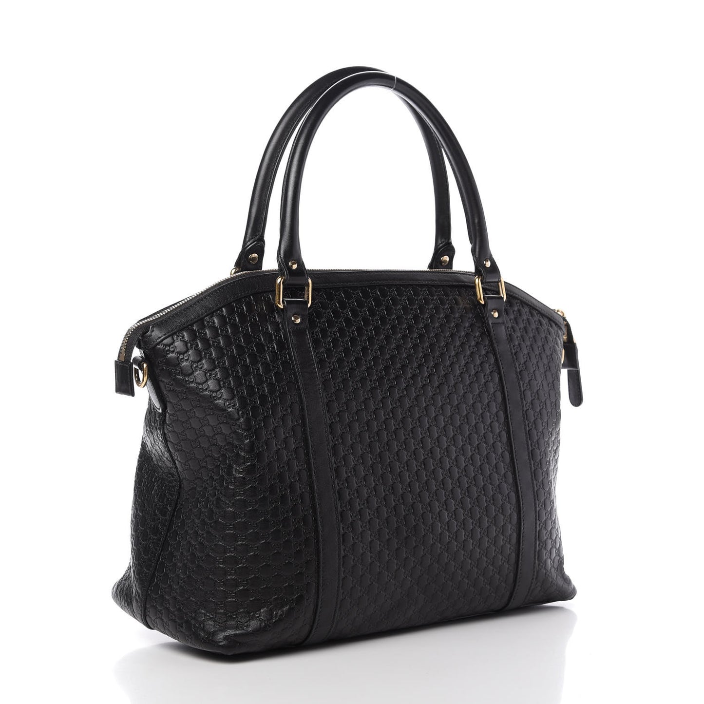 Soft Microguccissima Large Dome Satchel Black