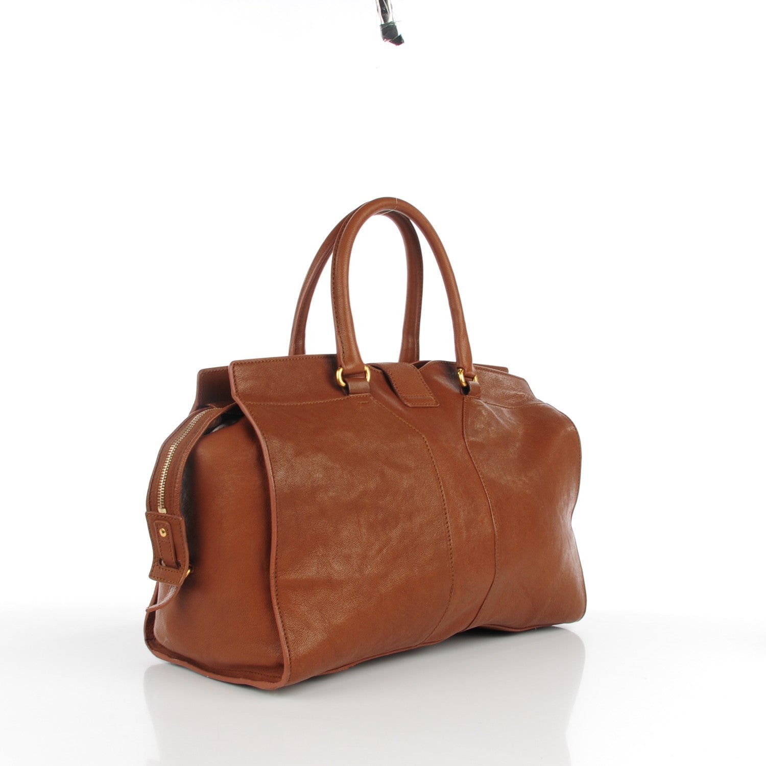 Saint Laurent Sheepskin Medium Cabas ChYc Bag Whiskey 3 of 7
