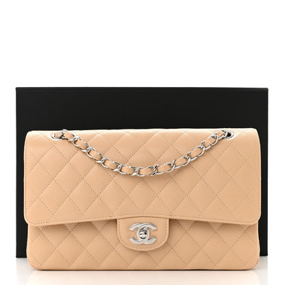 Chanel Caviar Quilted Medium Double Flap Beige 11 of 11