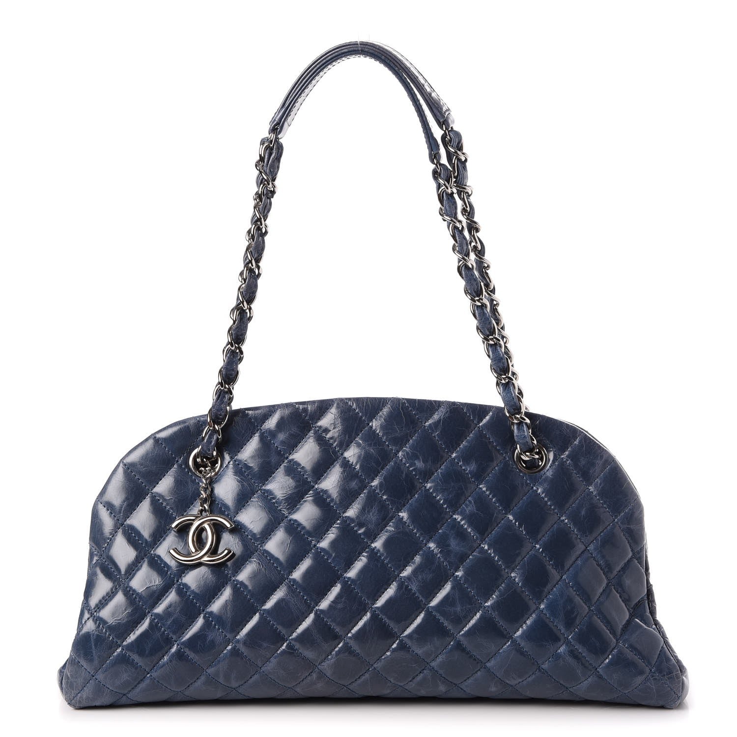 Chanel Glazed Calfskin Quilted Medium Just Mademoiselle Blue 1 of 9