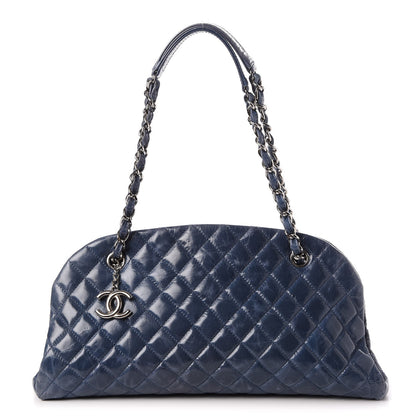 Chanel Glazed Calfskin Quilted Medium Just Mademoiselle Blue 1 of 9