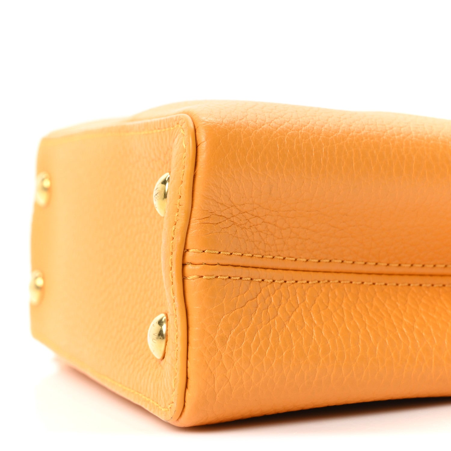 Louis Vuitton Taurillon Mini Capucines Sunbeam Yellow 9 of 9