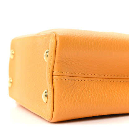 Louis Vuitton Taurillon Mini Capucines Sunbeam Yellow 9 of 9