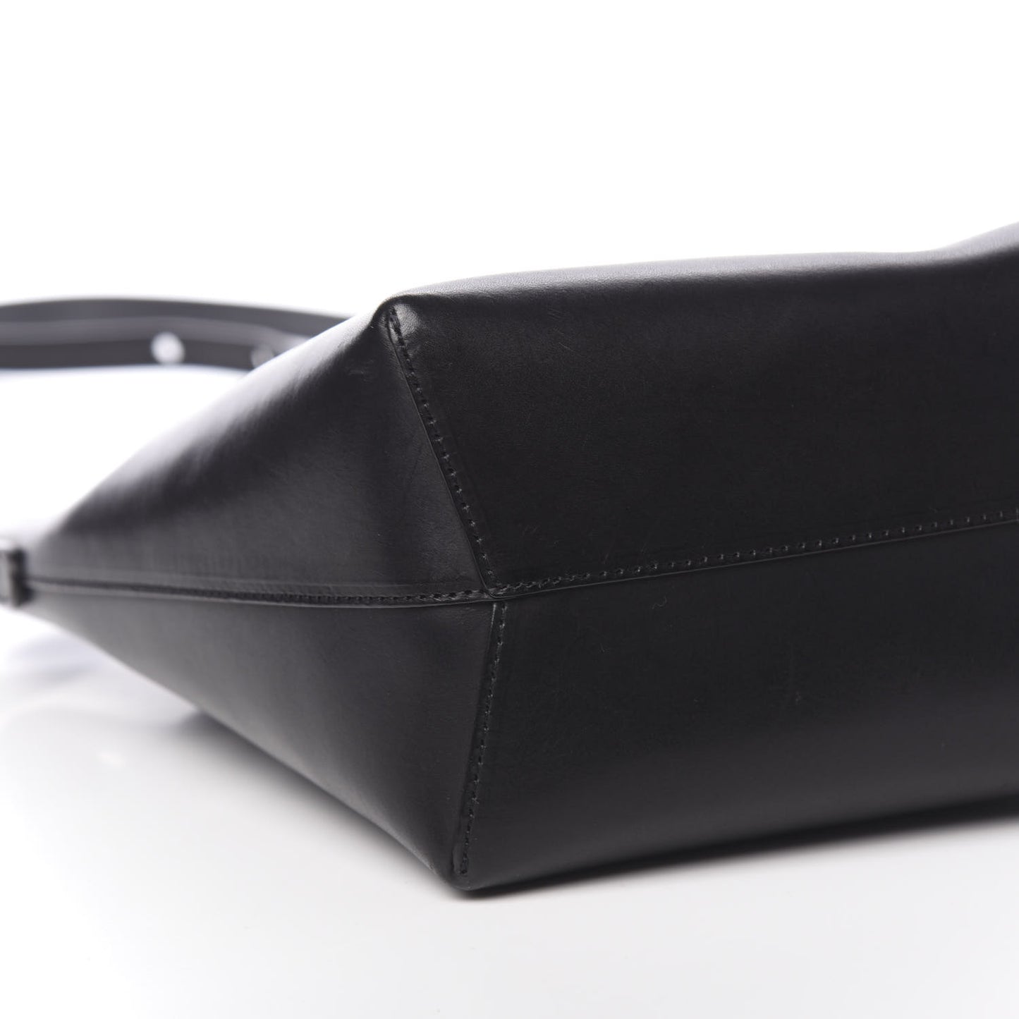 Calfskin Mini Bucket Bag Black Flamma