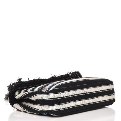 Saint Laurent Berber Chevron Tassel Monogram Large College Bag Black 4 of 10