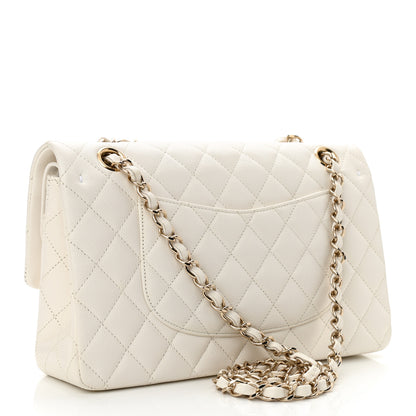 Chanel Caviar Quilted Medium Double Flap White 3 of 10