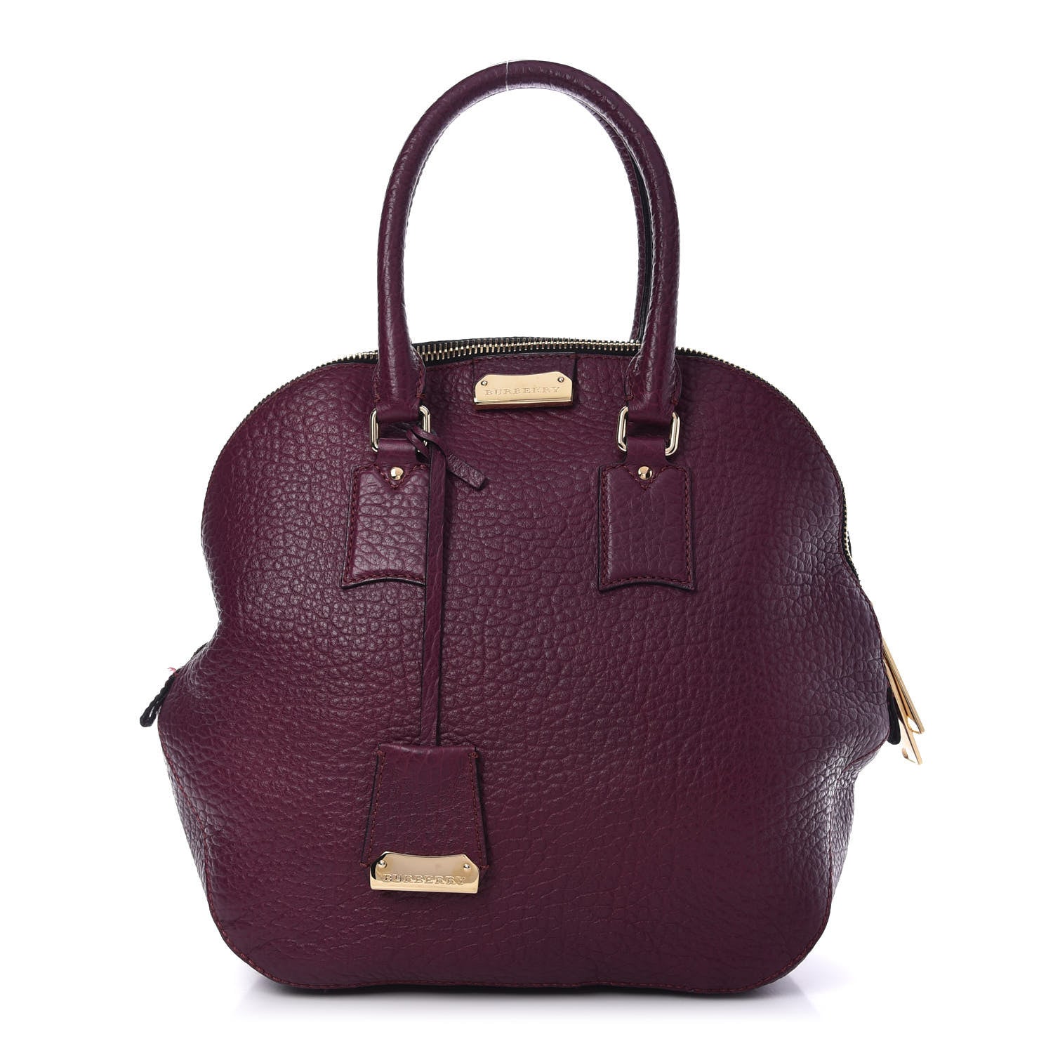 Burberry Heritage Grain Medium Orchard Bowling Bag Damson Magenta 1 of 13