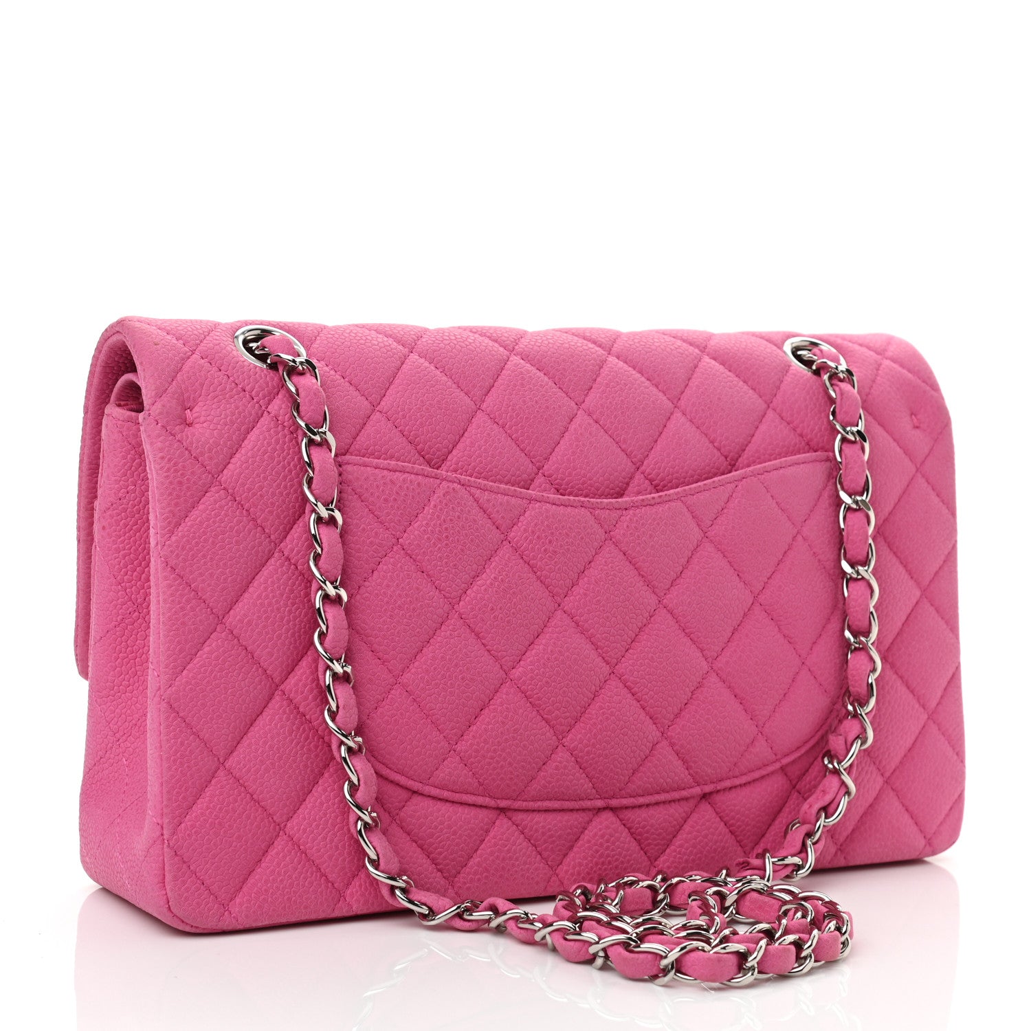 Chanel Iridescent Caviar Quilted Medium Double Flap Pink 2 of 14