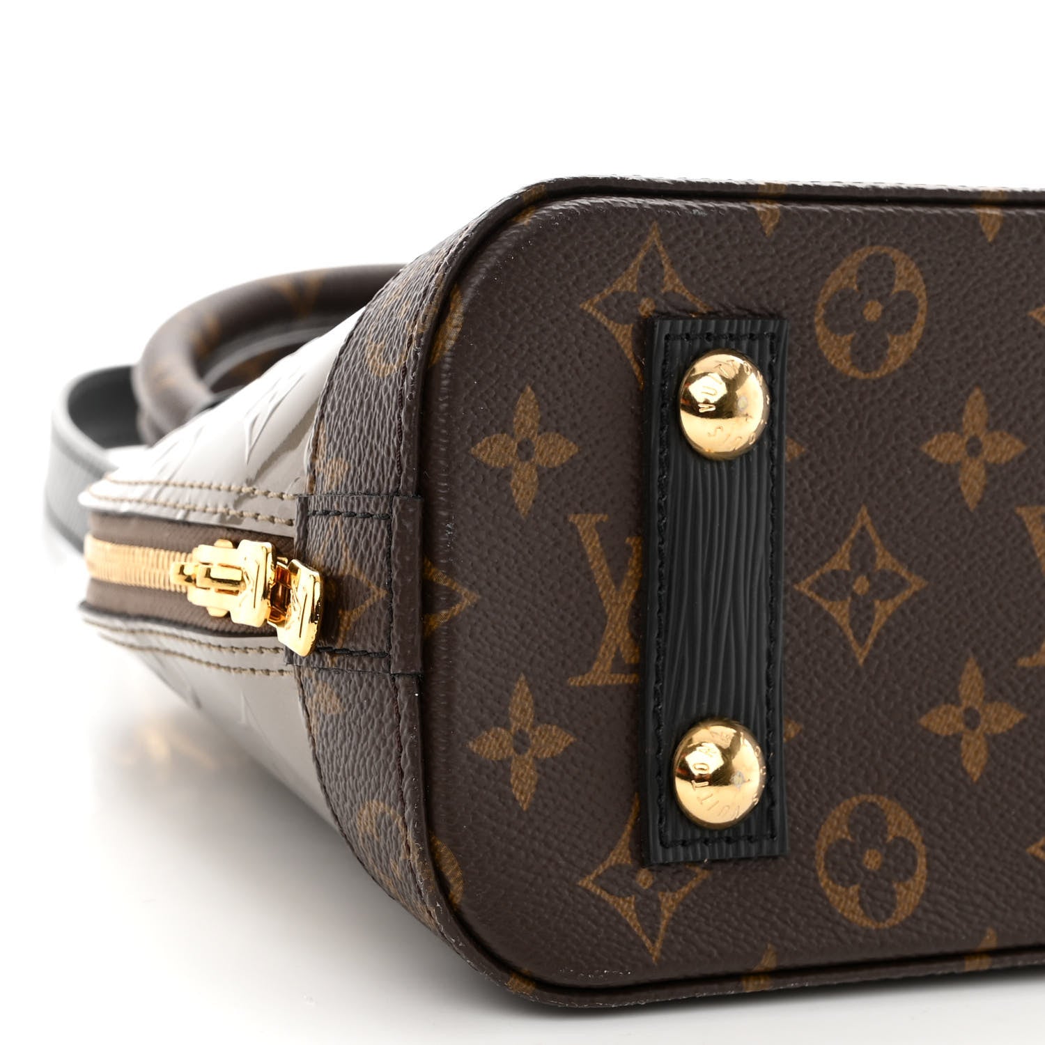Louis Vuitton Vernis Epi Monogram Alma BB Champagne Metallise 8 of 11