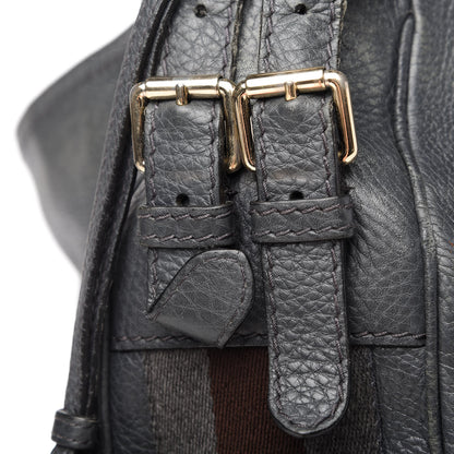 Gucci Pebbled Calfskin Medium Heritage Shoulder Bag Charcoal Grey 12 of 14