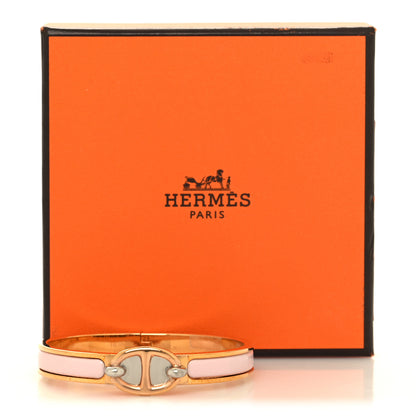 Hermes Enamel Mini Clic Chaine d'Ancre Bracelet PM Rose Candeur 6 of 6