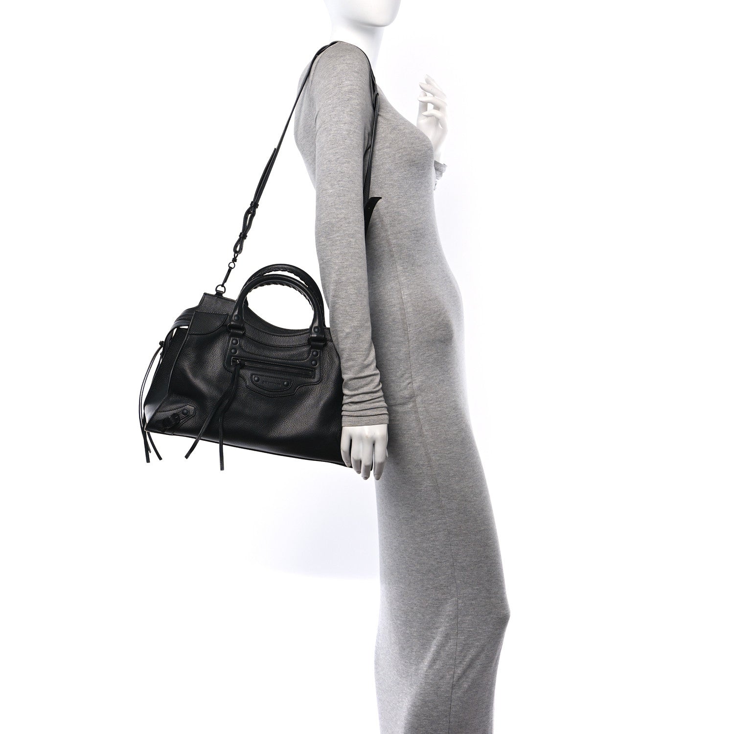 Balenciaga Grained Calfskin Black Hardware Neo Classic City Black 2 of 10