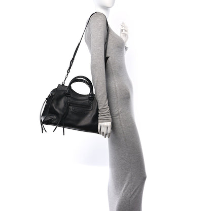 Balenciaga Grained Calfskin Black Hardware Neo Classic City Black 2 of 10