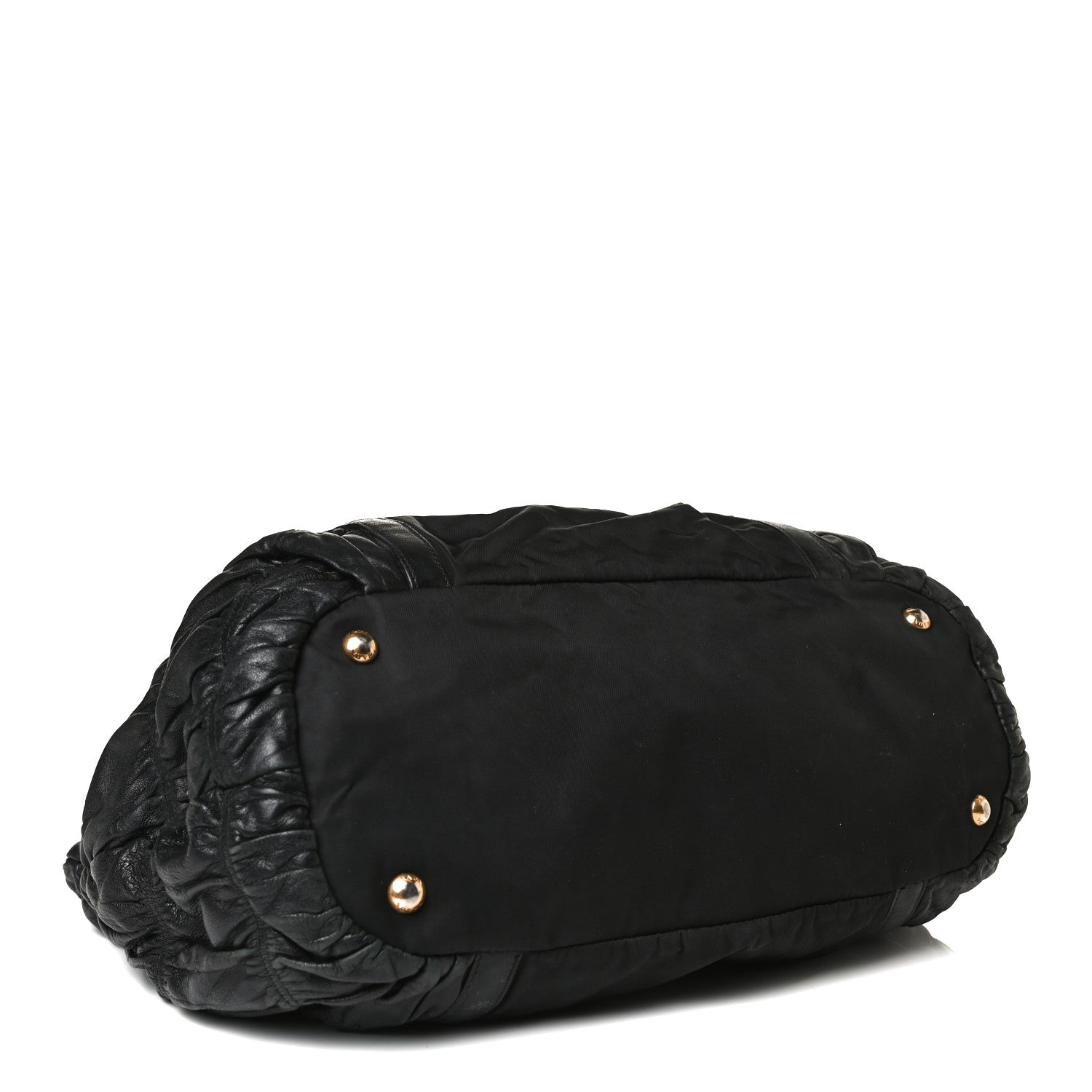 Prada Tessuto Nylon Nappa Gaufre Shoulder Bag Black 3 of 16