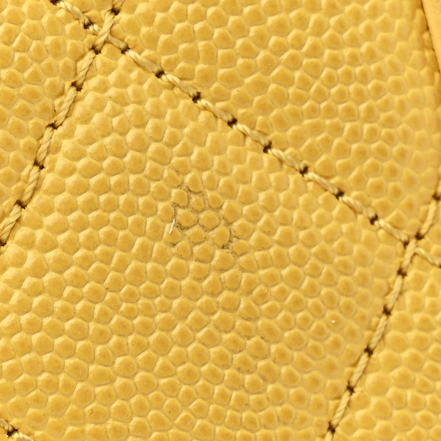 Chanel Caviar Quilted Small CC Filigree Vanity Case Yellow 12 of 13