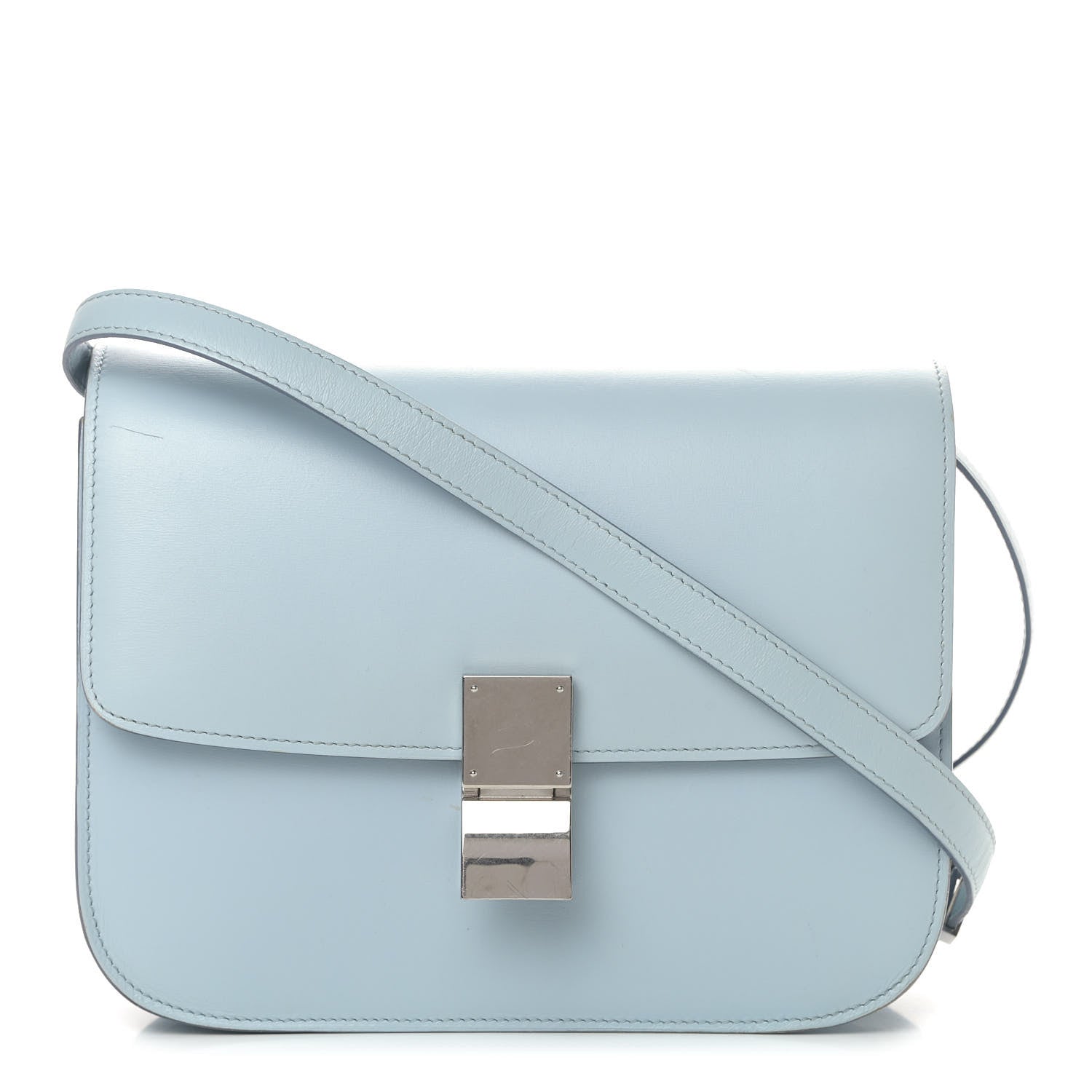 Celine Smooth Calfskin Medium Classic Box Flap Bag Slate 1 of 8
