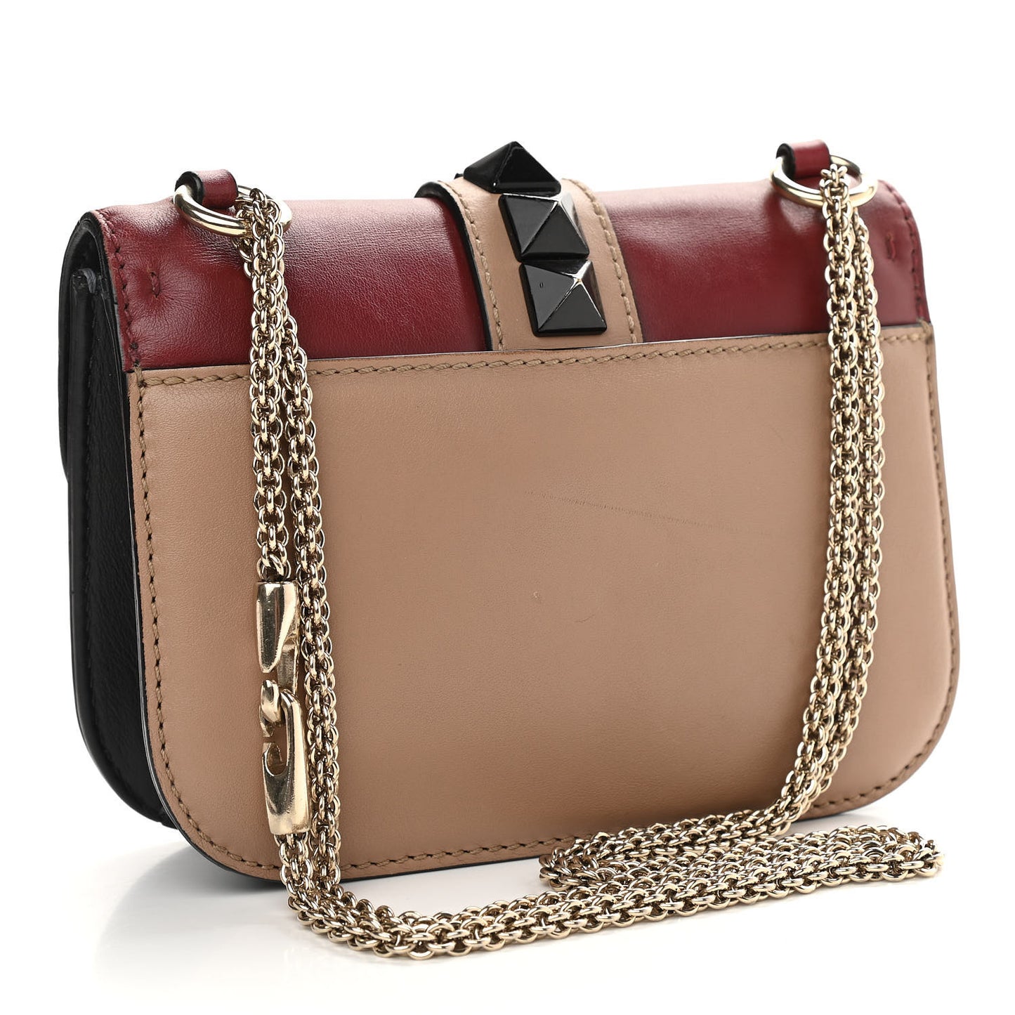 Vitello Small Glam Lock Rockstud Flap Multicolor