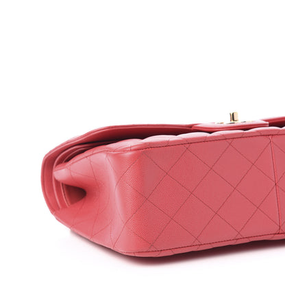 Chanel Caviar Quilted Jumbo Double Flap Dark Pink 10 of 12