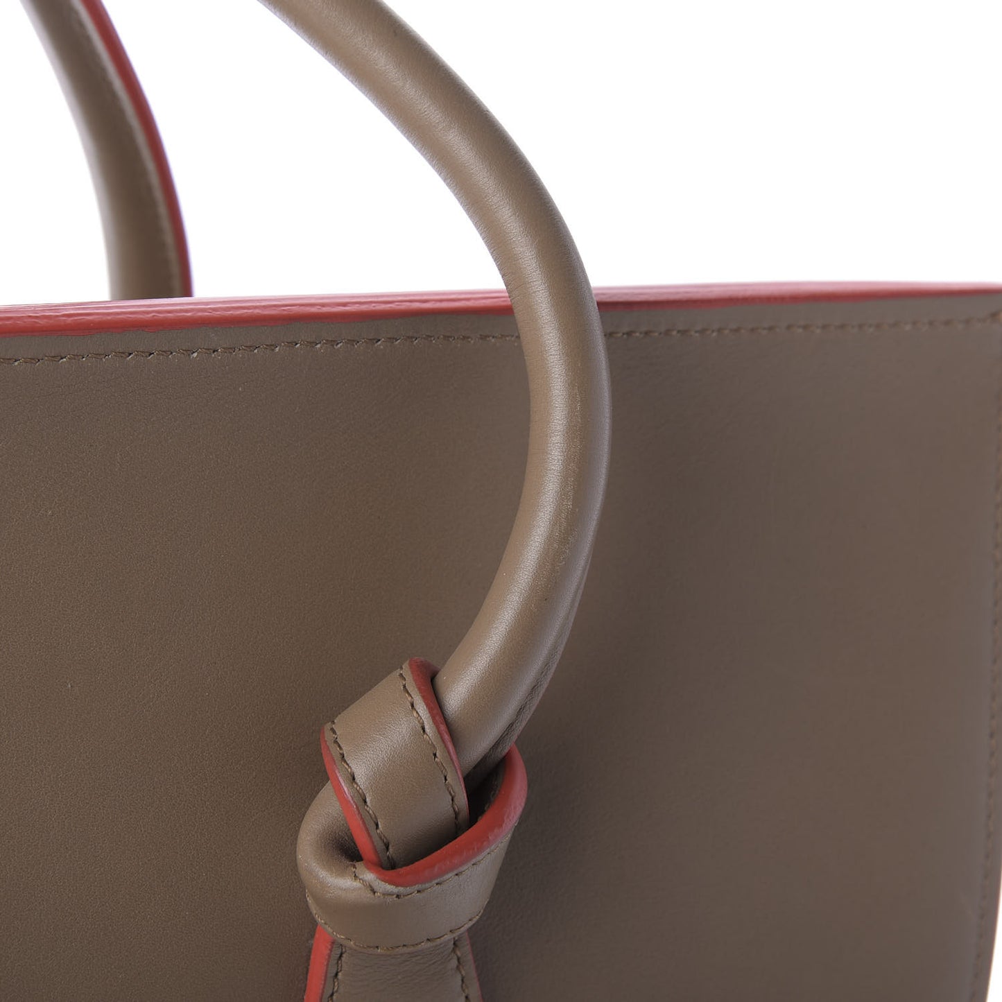 Crisped Calfskin Medium Tie Knot Tote Taupe