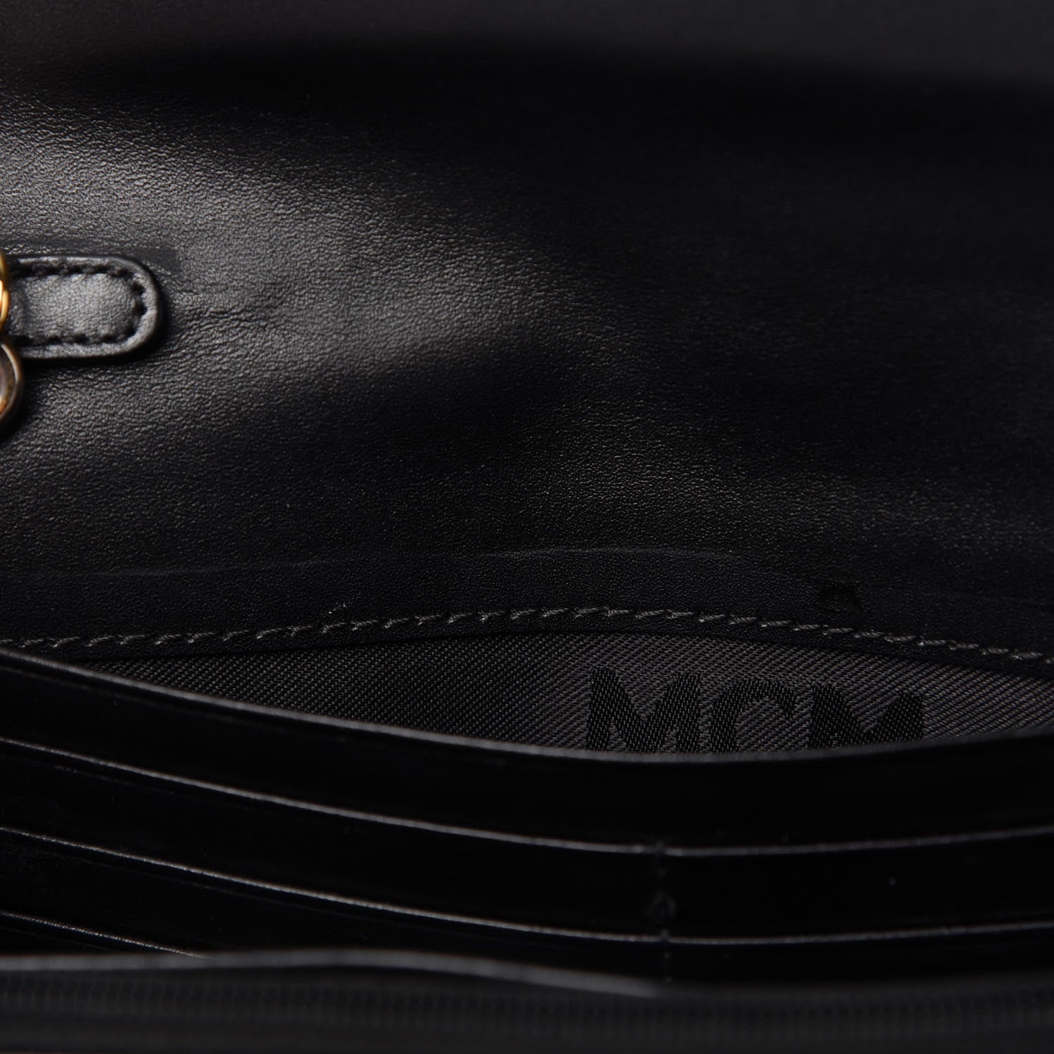 MCM Calfskin Studded Shoulder Bag Black 10 of 10