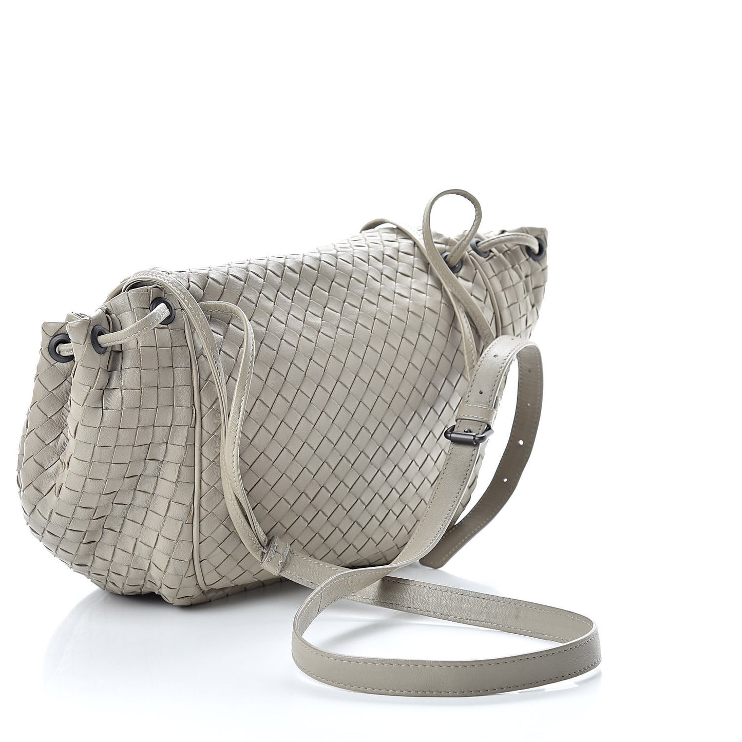 Nappa Intrecciato Small Messenger Flap Mink