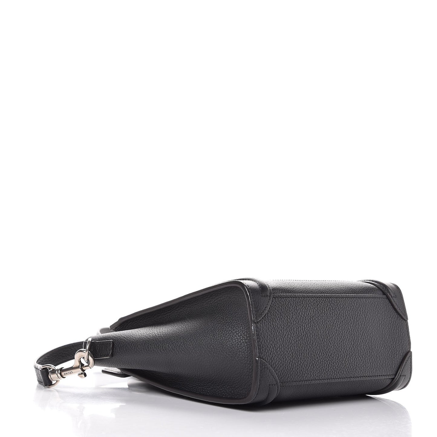 Drummed Calfskin Nano Luggage Black