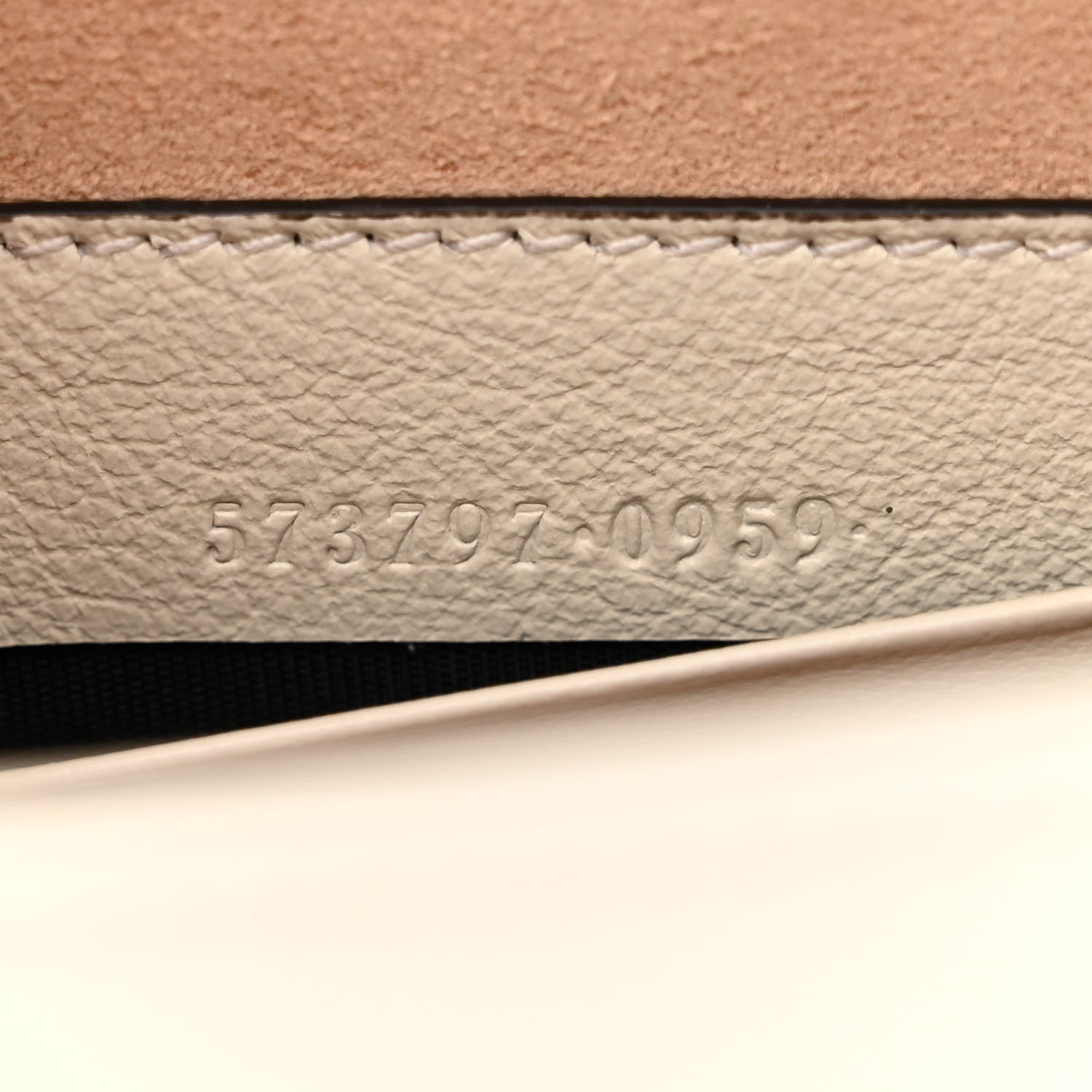 Gucci Textured Calfskin Web Mini Rajah Slim Flap Shoulder Bag Mystic White 7 of 10
