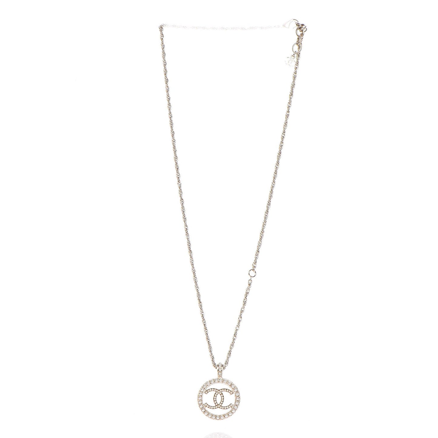 Pearl CC Medallion Necklace Gold