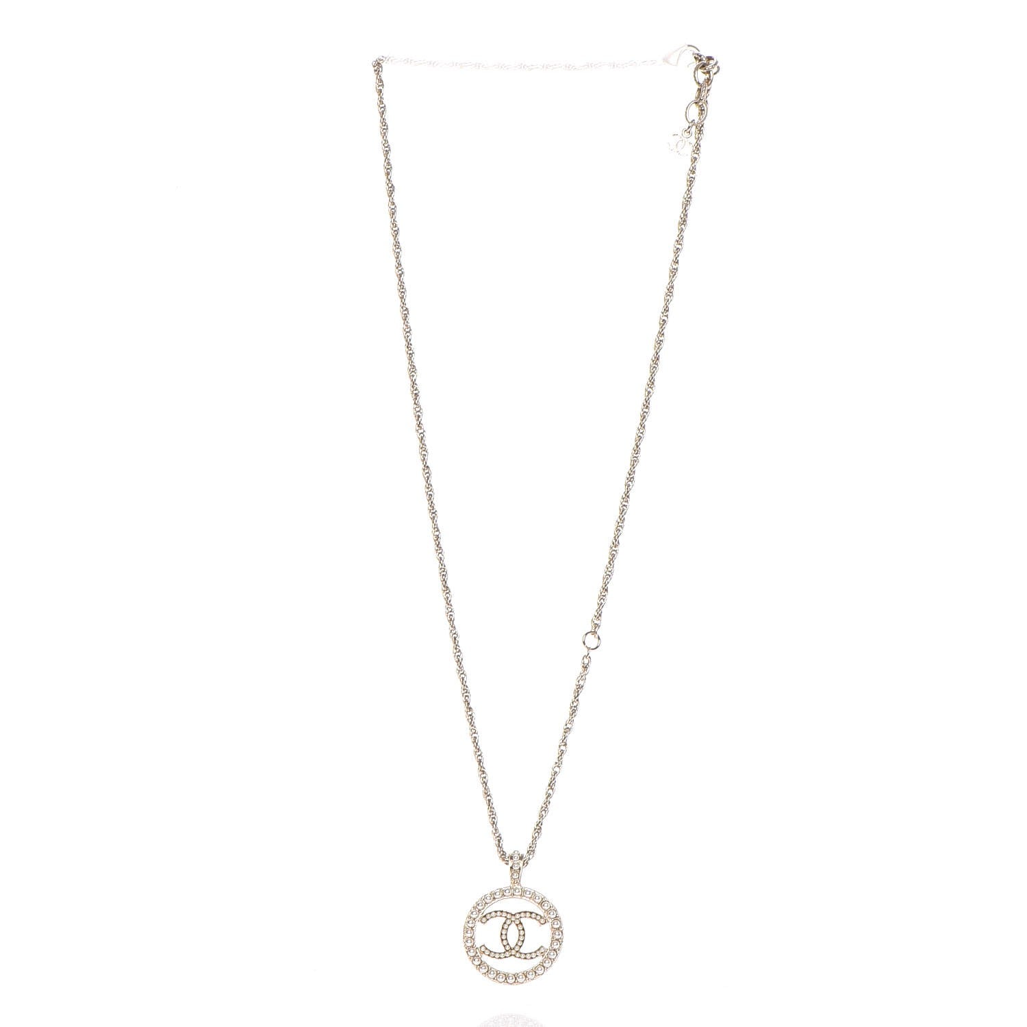 Chanel Pearl CC Medallion Necklace Gold 3 of 6