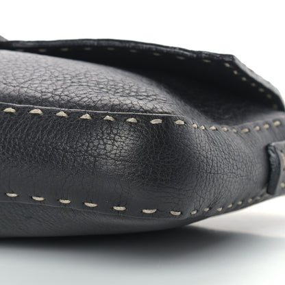 Fendi Calfskin Romano Selleria Baguette Black 7 of 16