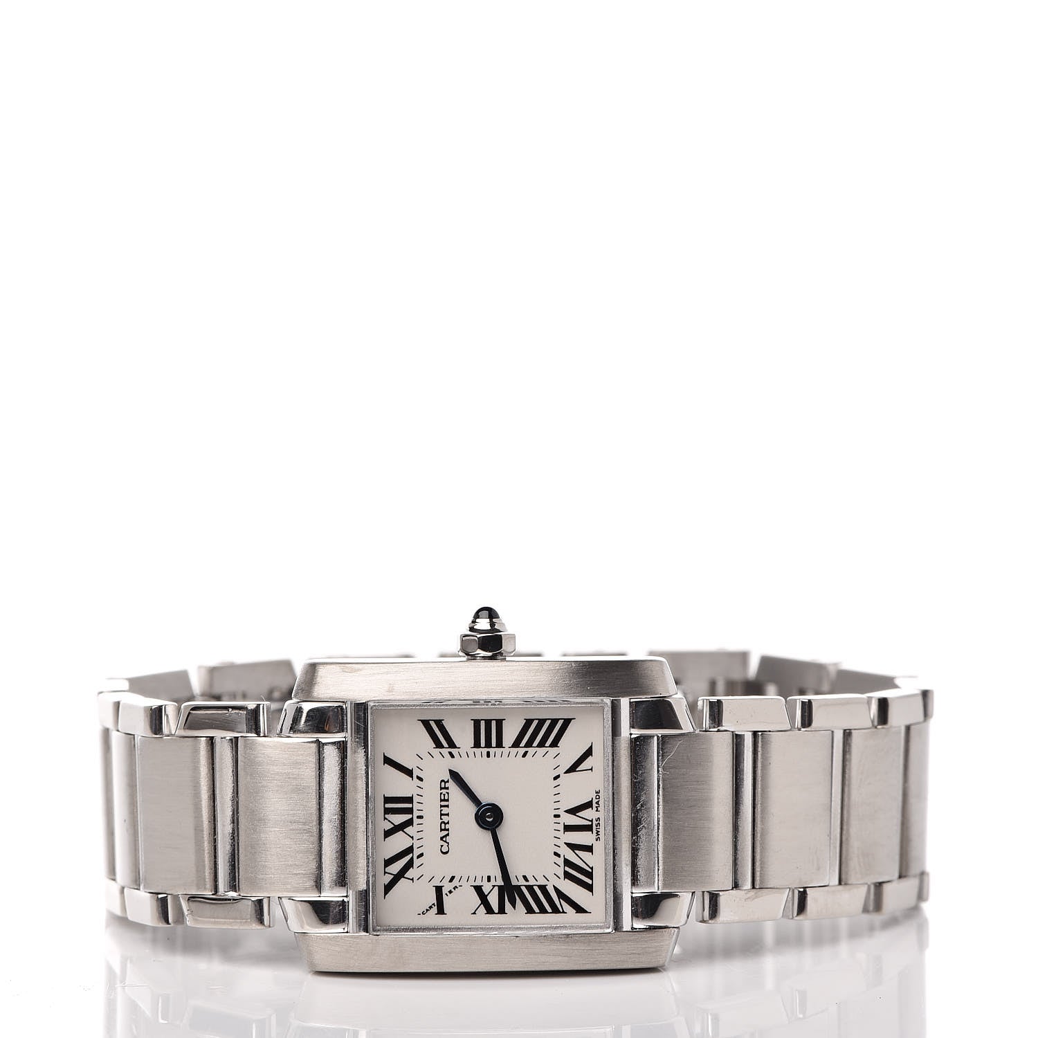 Cartier 18K White Gold 20mm Tank Francaise Quartz Watch 3 of 6