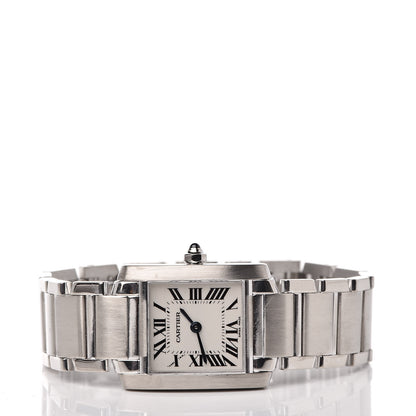 Cartier 18K White Gold 20mm Tank Francaise Quartz Watch 3 of 6