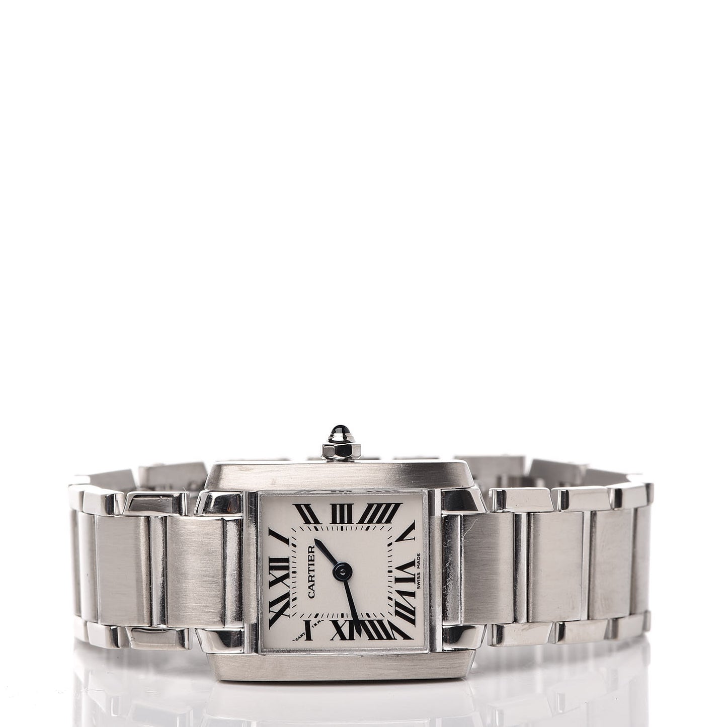 18K White Gold 20mm Tank Francaise Quartz Watch