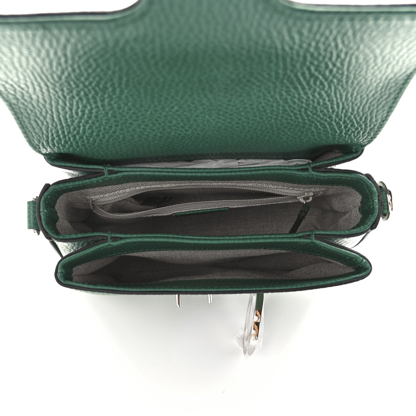 Dollar Calfskin Interlocking G Crossbody Bag Emerald