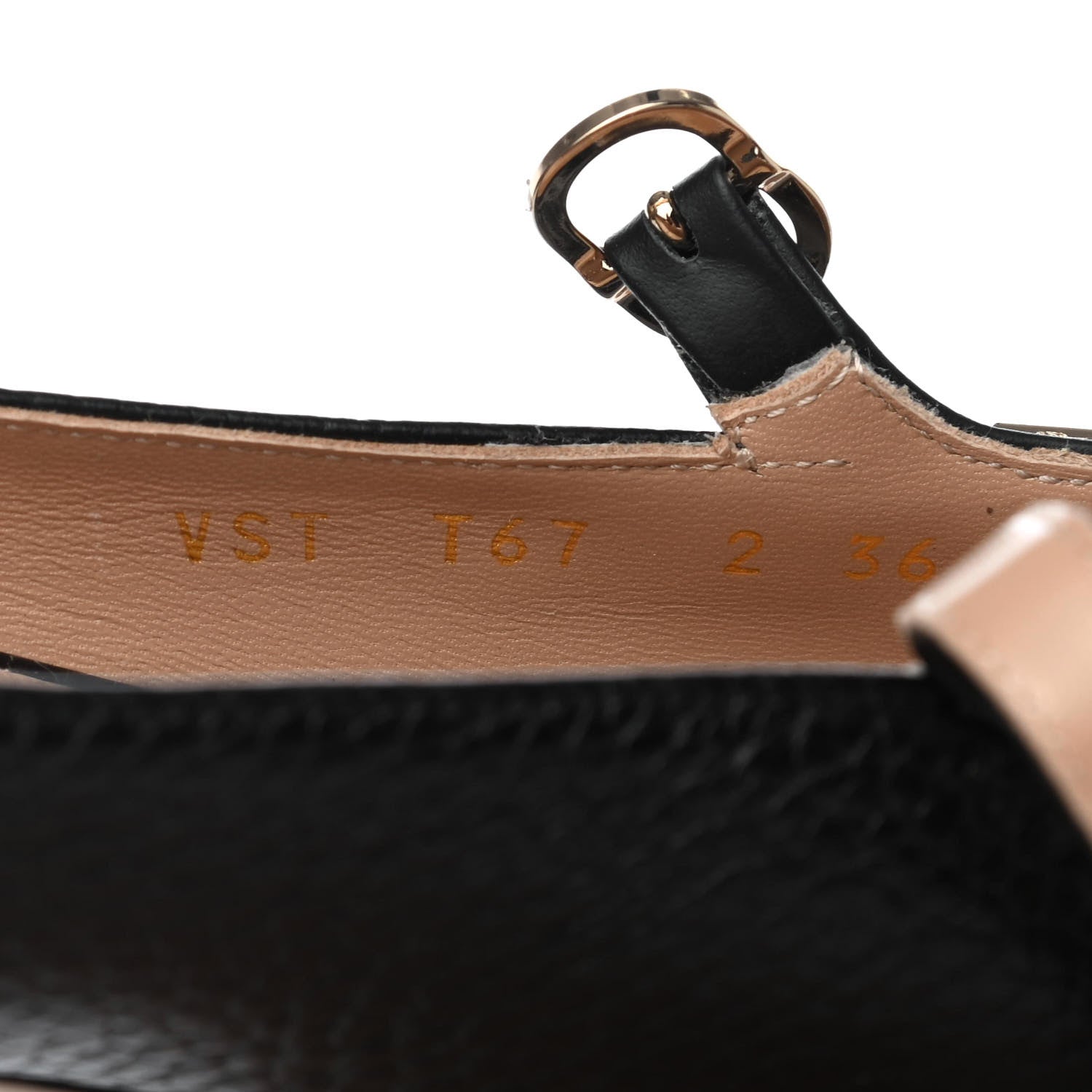 Valentino Garavani Pebbled Calfskin Rockstud Ankle Strap Ballerina Flats 36 Black 8 of 8