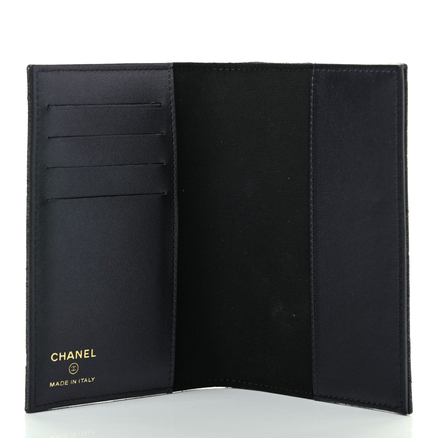 Chanel Iridescent Caviar Quilted Passport Holder Black 5 of 7