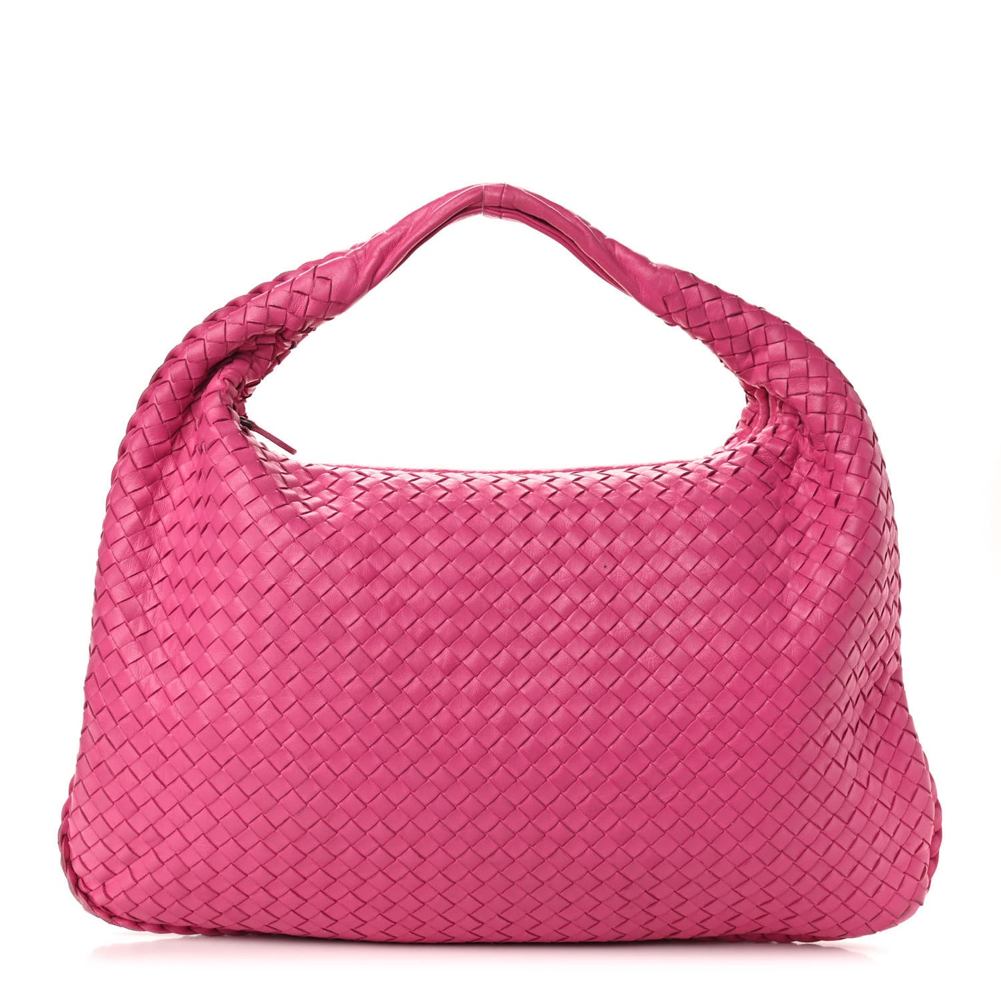 Nappa Intrecciato Maxi Veneta Hobo Fuchsia