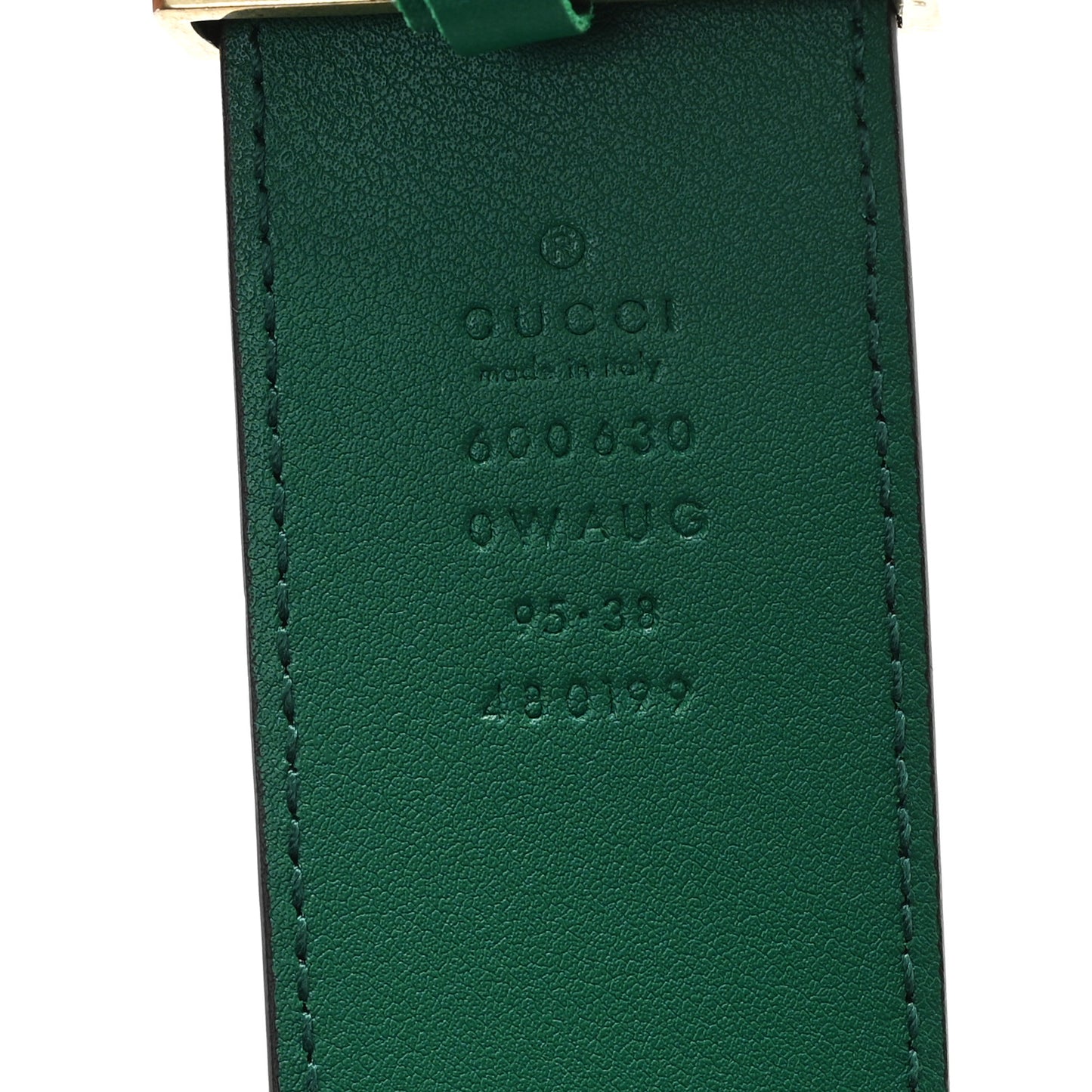 Calfskin Ceramic Glass Double G 40mm Belt 95 38 Emerald Multicolor