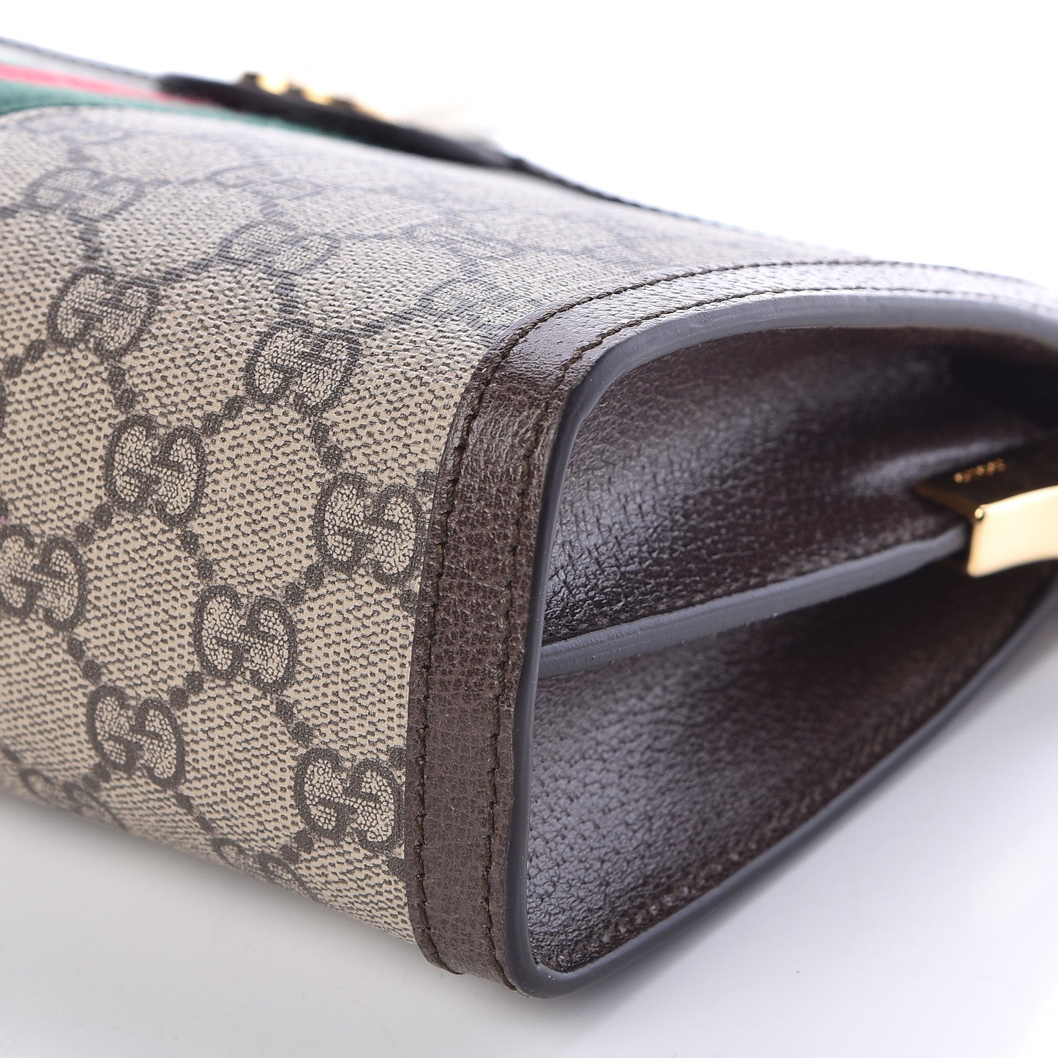 Gucci GG Supreme Monogram Web Small Ophidia Chain Shoulder Bag Brown 10 of 10