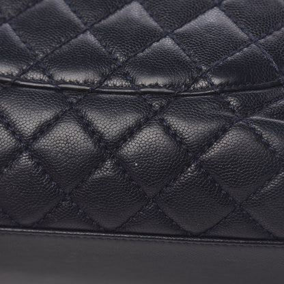 Chanel Caviar Quilted Medium Coco Handle Flap Navy Blue 13 of 14
