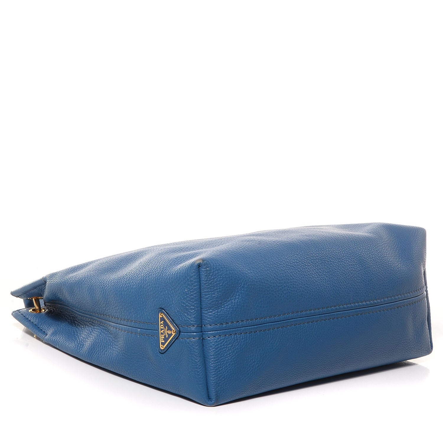 Prada Vitello Daino Logo Hobo Cobalto 6 of 11