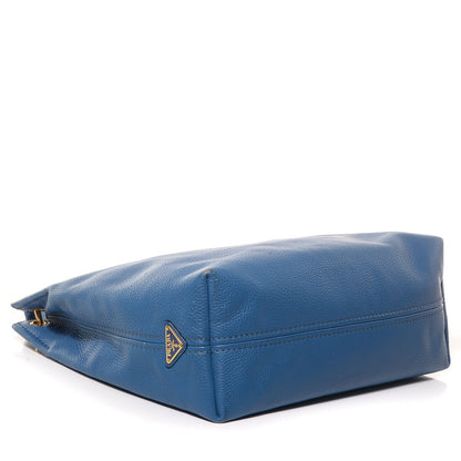 Prada Vitello Daino Logo Hobo Cobalto 6 of 11