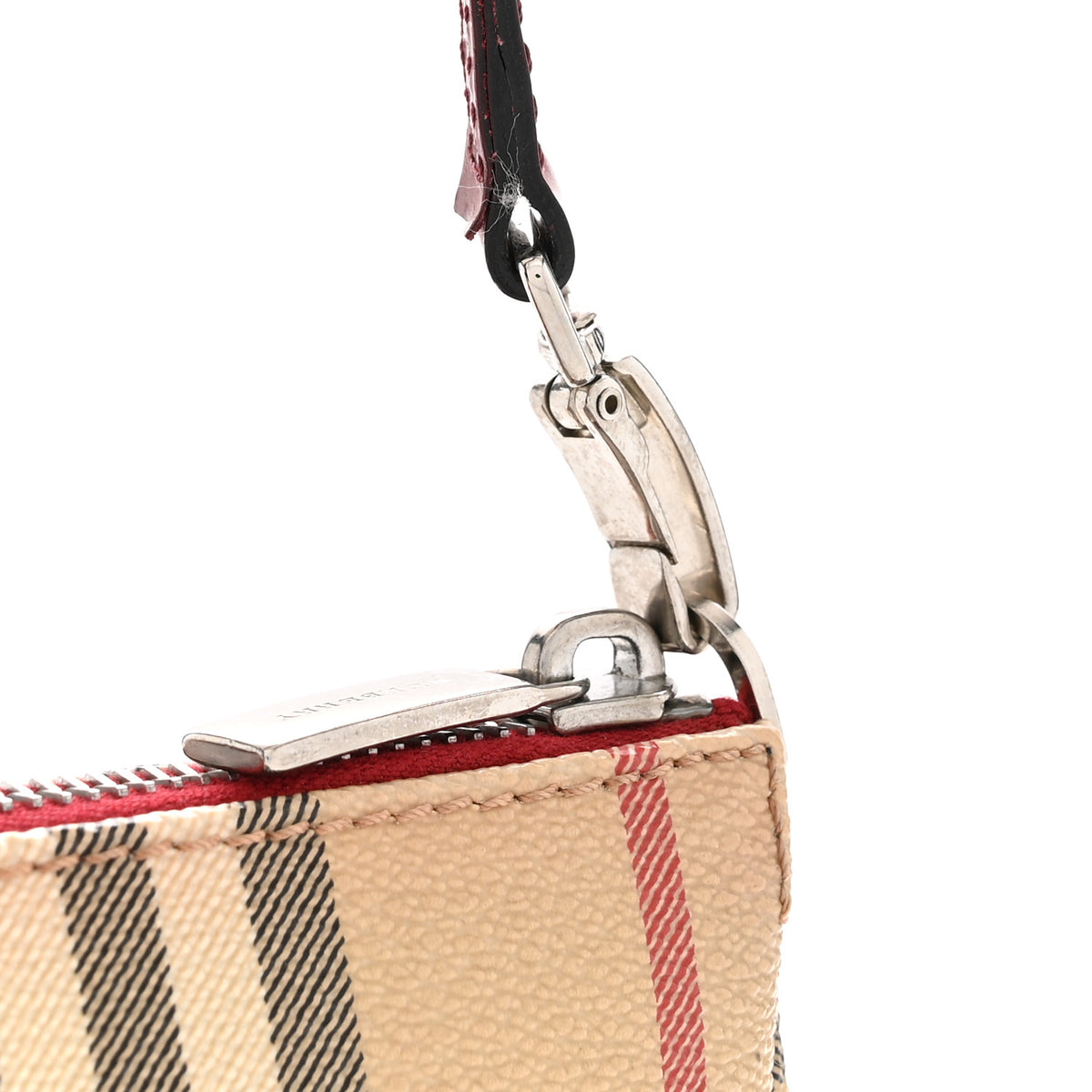Burberry Haymarket Check Pochette Military Red 13 of 15