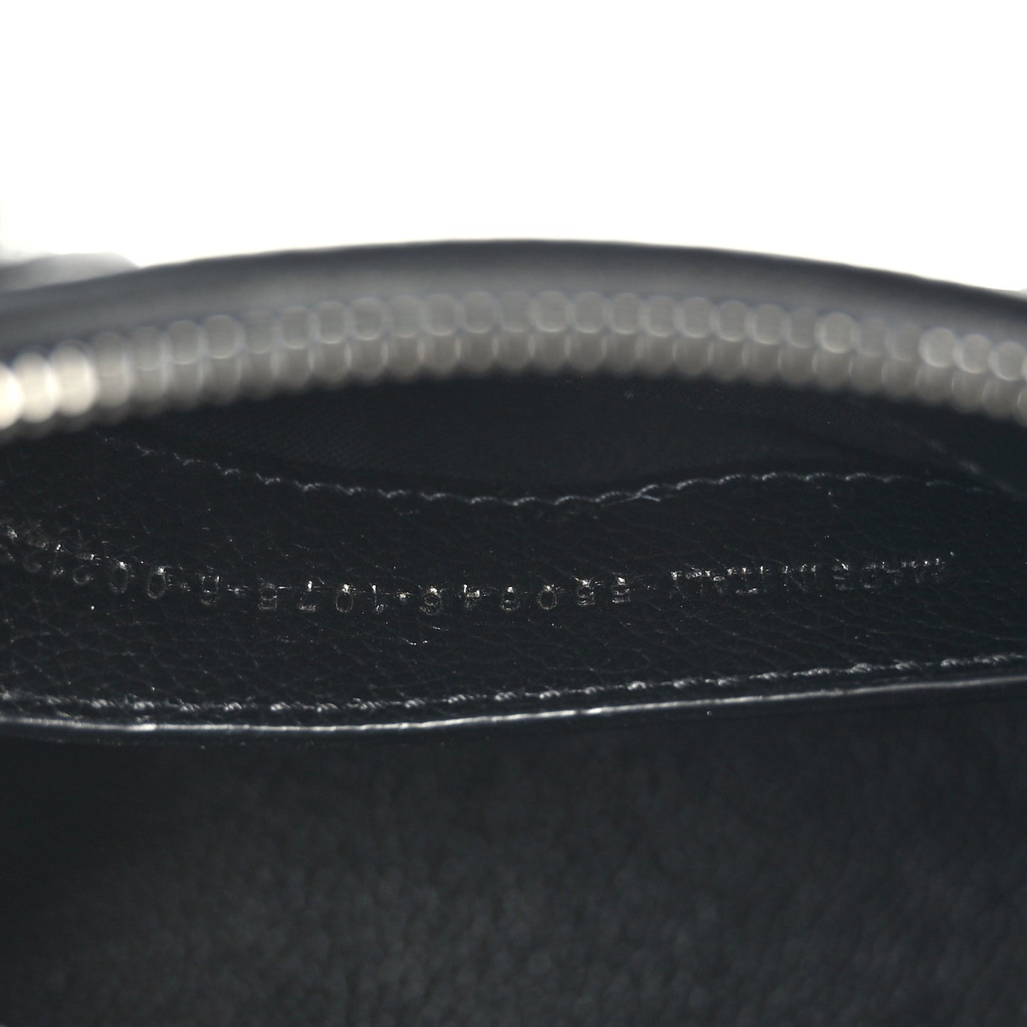 Grained Calfskin City Logo XXS Ville Top Handle Bag Black White