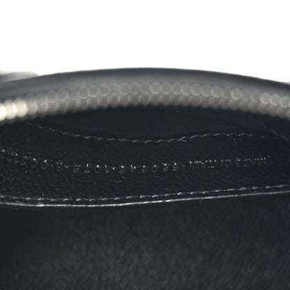 Balenciaga Grained Calfskin City Logo XXS Ville Top Handle Bag Black White 7 of 9