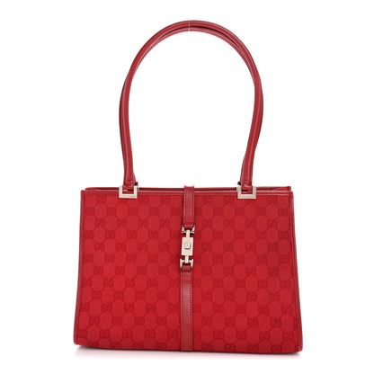 Gucci Monogram Small Bardot Shoulder Bag Red 1 of 15
