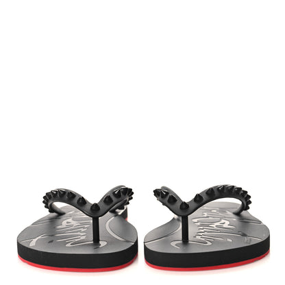 Christian Louboutin Rubber Spike Loubi Donna Flip Flop 35 Black 2 of 6