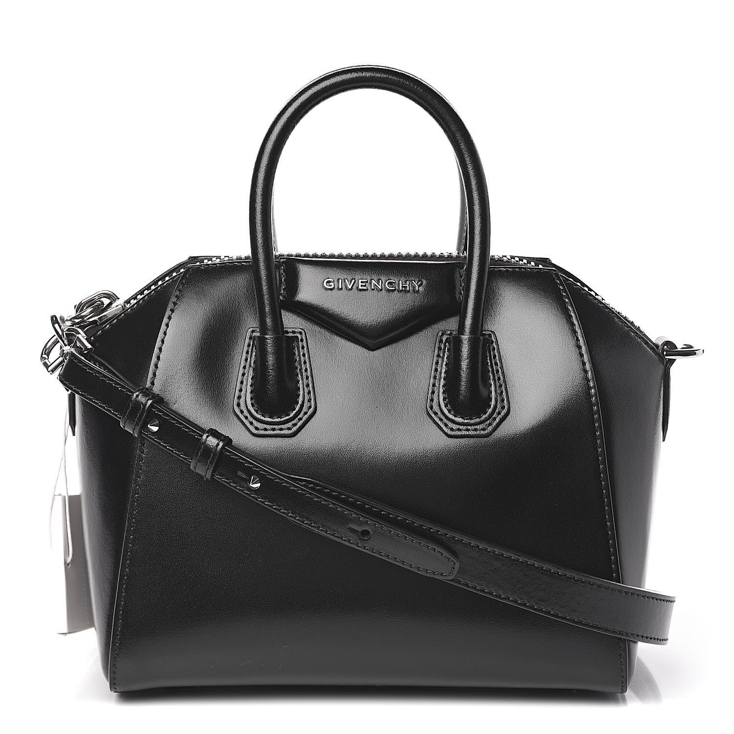 Givenchy Shiny Lord Calfskin Mini Antigona Black 1 of 9