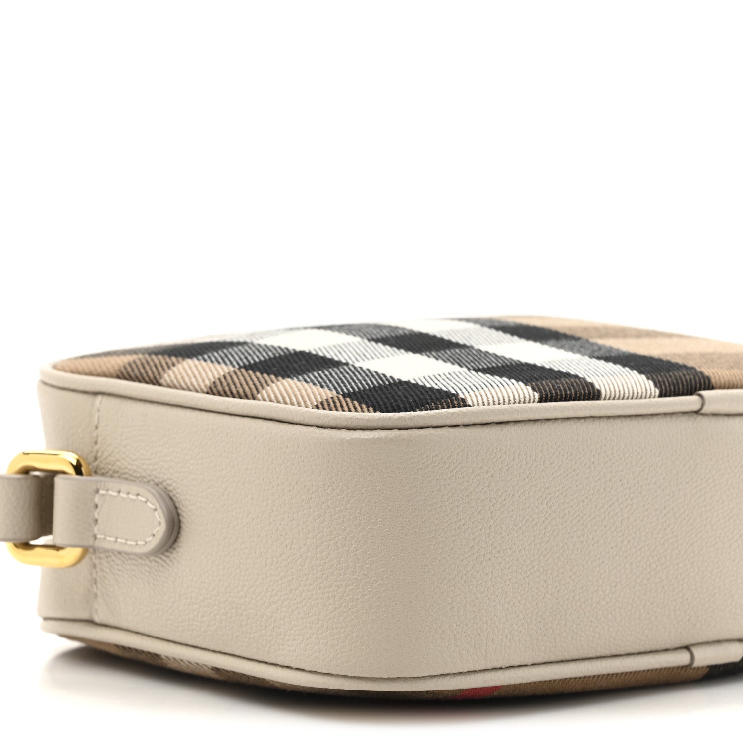 Burberry Calfskin House Check Small Camera Bag Limestone 9 of 9