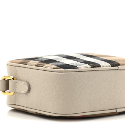 Burberry Calfskin House Check Small Camera Bag Limestone 9 of 9